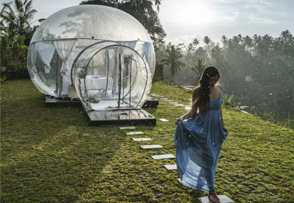 outdoor see through bubble tent